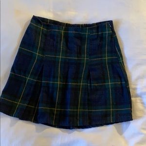 Brandy Melville Plaid Flannel Pleat Front Skirt